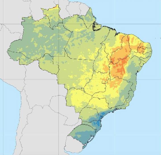 POTENCIAL DE APROVEITAMENTO SOLAR NO BRASIL M A P A B R A