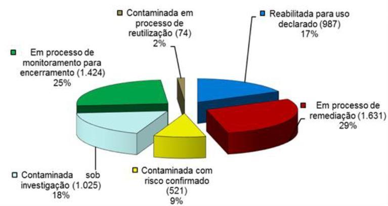 Evolução do Número de Áreas Cadastradas Distribuição do