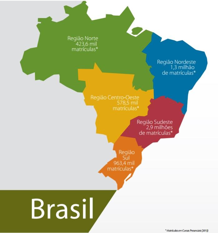 Mapa do Brasil com a