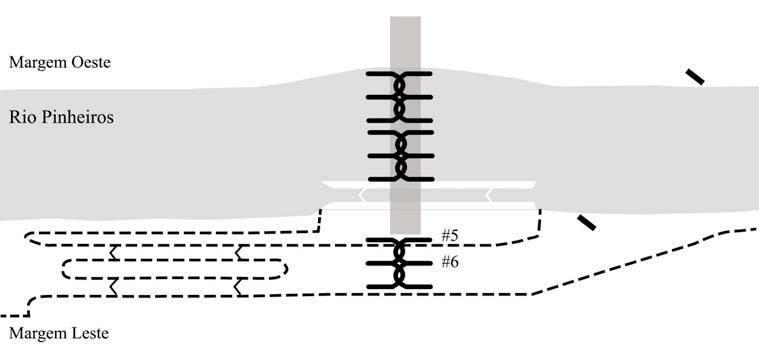 leste. Diagrama 2 Implantação das unidades #5 e #6 na margem leste, segundo o projeto desenvolvido pela ETEC em 1992.