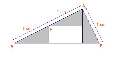os triângulos AFP e APQ têm bses iguis e mesm ltur, que denotmos por h n figur II. Denotemos gor por áre do triângulo APQ; temos então 1 1 = áre( APQ) = PQ h = FP h = áre( AFP).