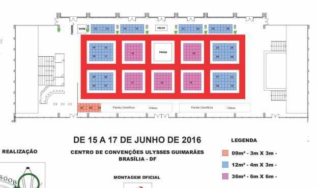 Tabela comercialização estandes Metragem até 10/12/2017 até 30/03/2018 até