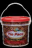 Código Tipo Apresentação Peso Pedido mínimo 4701 Tío Paco Graúda Balde 2Kg 1 balde 4326 Tío Paco Média Balde 2Kg 1 balde 4702 Tío Paco Recheada Balde 2 Kg 1 balde 4697 Tío