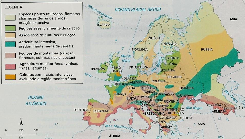 Mário Yoshida Europa Agropecuária Fonte: World atlas.