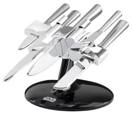 Facas X Wing - Star Wars é um conjunto de cinco fantásticas facas de aço inoxidável inspiradas no famoso navio Star Wars, o X-Wing.