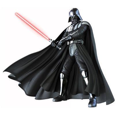 Fale, mova e segure seu sabre de luz à medida que você emite sons de batalha. Este Darth Vader o levará ao lado negro.