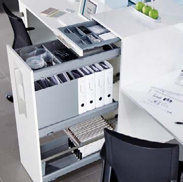 O Systema Top 2000 organiza o espaço de armazenamento com a melhor ergonomia.