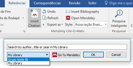 25 Go to Mendeley: um link que o encaminhará diretamente ao Mendeley Desktop. 15. ESCOLHA A SUA NORMA Verifique se tem a norma que você deseja clicando em Style.