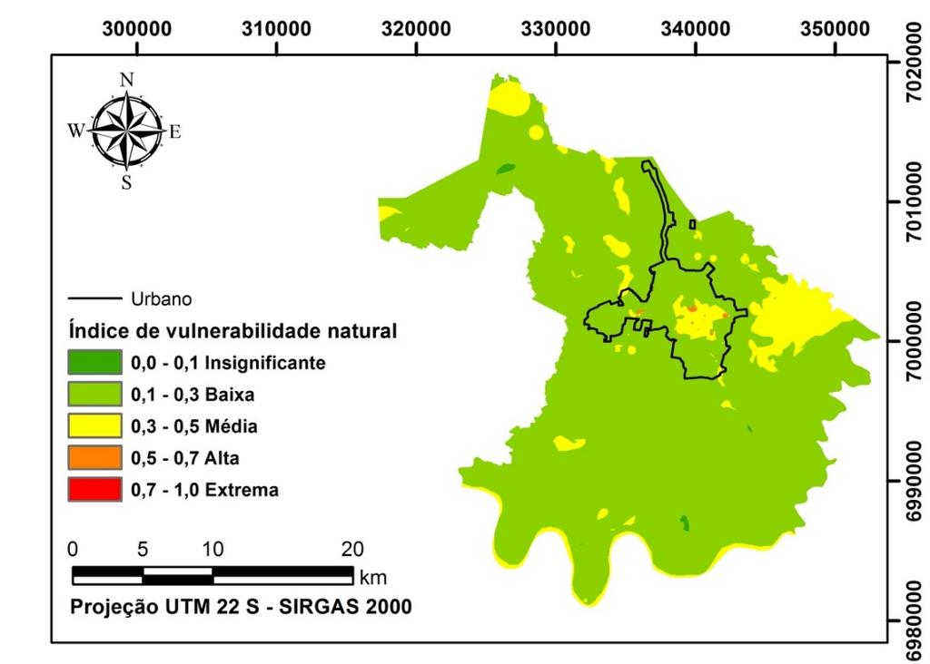 Figura 6 - Mapa do índice de vulnerabilidade do SASG 3.2.