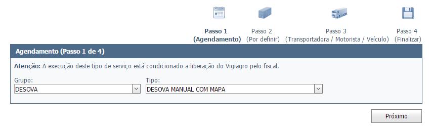 3.2 Informações da carga: 1. Informe o BL; 2.