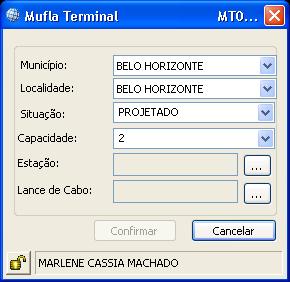 Toolbar: Geosite Elementos de Projeto Comando em Prompt:_gsdkmufla Imagem da Mufla Terminal no Desktop DEFININDO ENTIDADE 1 Clique no botão Mufla Terminal 2