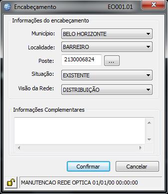 Utilizando Geosite Desktop 63 42414 Encabeçamento Toolbar: Geosite Rede Distribuição Comando em Prompt: _gsdkencabecamento Imagem do Encabeçamento no Desktop DEFININDO ENTIDADE 1 Clique em