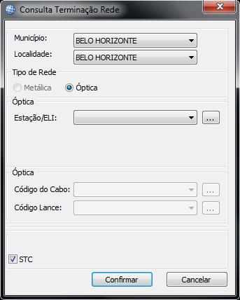 Utilizando Geosite Desktop 69 Obs: Sistema só permite criar Estação do tipo Velox Janela de Consulta de Terminação de Rede 4 Após seleção pelo STC, todos os campos existentes na janela de Armário