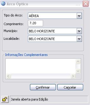 80 4256 Geosite Desktop Rede Externa Arco Óptico A feição Arco Óptico é um dos componentes da topologia lógica usada para criar uma Rede Óptica Nesta topologia lógica, o arco foi implementado para