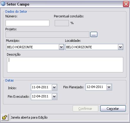 Utilizando Geosite Desktop 4262 87 Setor de Campo Ainda com o objetivo de auxiliar o controle dos trabalhos de campo, a funcionalidade Setor de Campo permite a criação de setores para agrupando Áreas