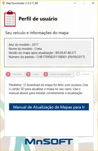 inicie o download Clique em obter código de autenticação