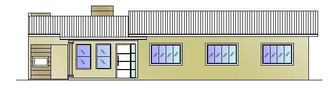 72 Figura 4.6 Fachada principal da residência objeto de estudo 2 Os materiais que compõem a edificação e as propriedades termofísicas dos materiais estão na Tabela 4.