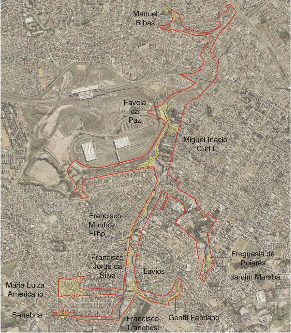 Parque Linear do Rio Verde Favelas atingidas Fonte: SVMA A Secretaria do Verde e