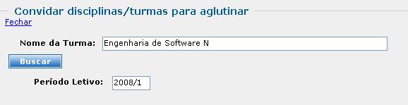 O docente poderá visualizar as disciplinas anteriormente convidadas.