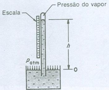 = + ρ g h (8) atm vap onde vap é a pressão de vapor do fluido A pressão absoluta simplesmente envolve a soma da pressão atmosférica com a pressão manométrica: = + ρ g h (9) abs atm Figura 3 Barômetro