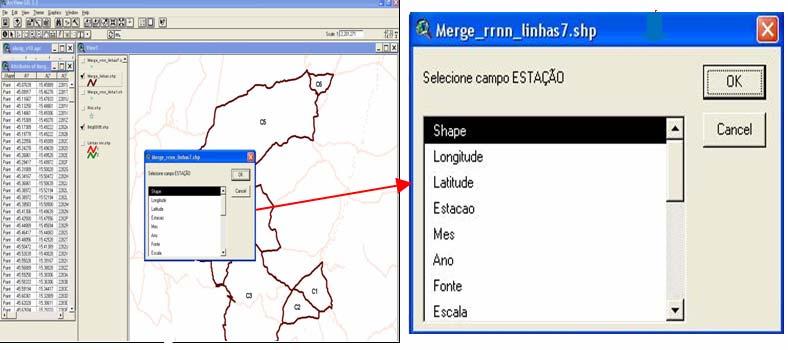 374 Integração de informações do SGB em um SIG visando... Figura 6 Seleção dos campos da tabela do BDG. 3.