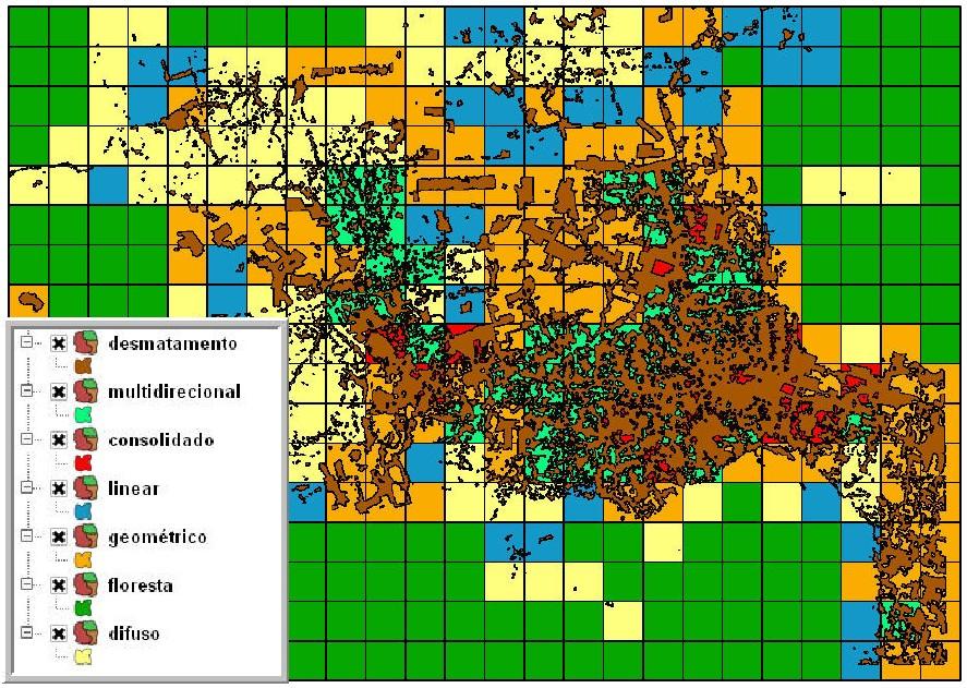 Mineração de Dados Espaciais Exemplos Classificação do desmatamento usando padrões de ocupação humana.