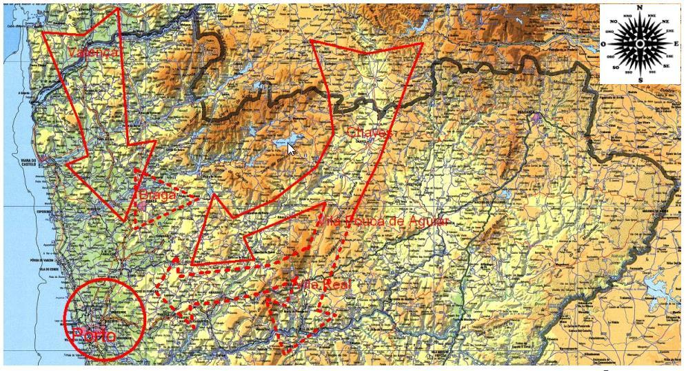 ANEXO D - Eixo de Aproximação C Figura nº 13 - Zona a Norte do Douro (Vista Sul) Figura nº 14 - Eixo de Aproximação C (C1 e C2) Fonte: PCMap/CIGeoE