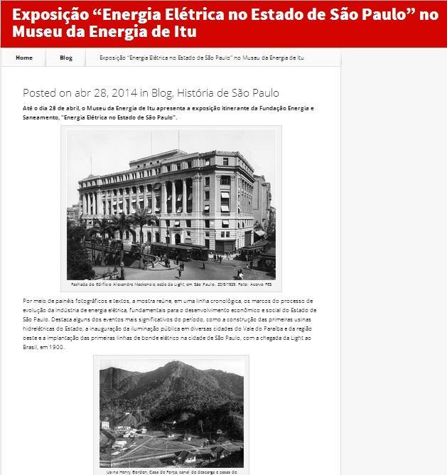 Assunto: Exposição Energia Elétrica