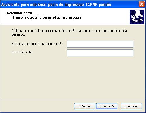 WINDOWS PARA O INTEGRATED FIERY COLOR SERVER 75 7 Digite o endereço IP do EX700i. 8 Clique em Avançar.