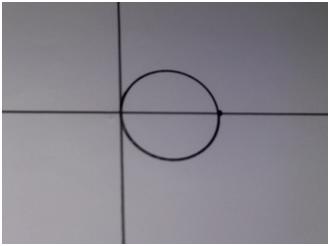 71 Feito isso, desenharam outra reta (s) perpendicular à reta r com metade da distância unitária do ponto central O.