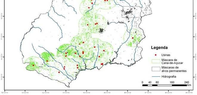 Identificação de área plantada com cana-de-açúcar