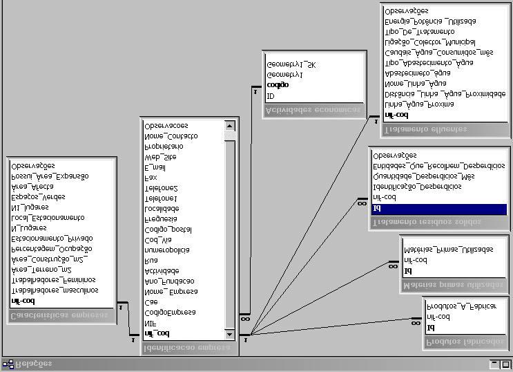Figura A4.4 Relações do modelo de dados das Actividades económicas.