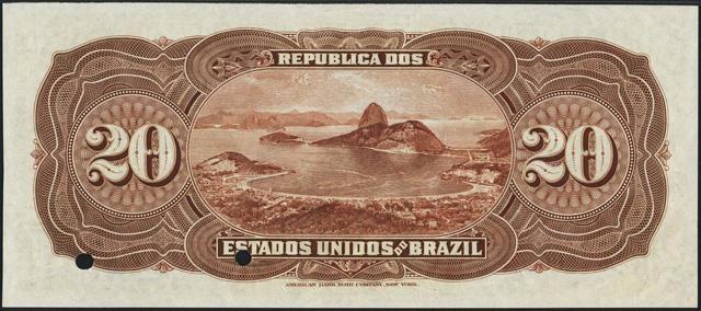 aproveitada da 9ª estampa das cédulas de 10 mil réis da República do Tesouro Nacional (1889-1942), com a