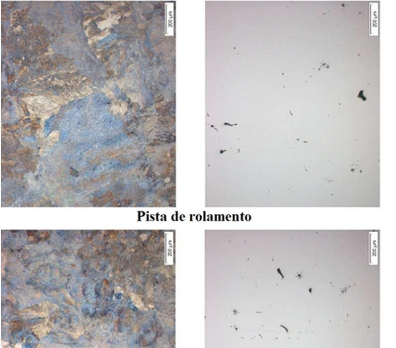 Apresentam-se na figura 16 os resultados da análise microestrutural da roda 1.