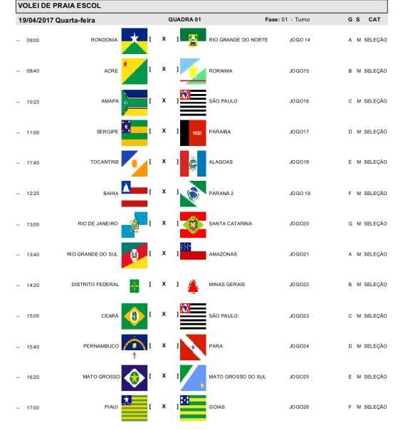 Quadra 1 - CATEGORIA: