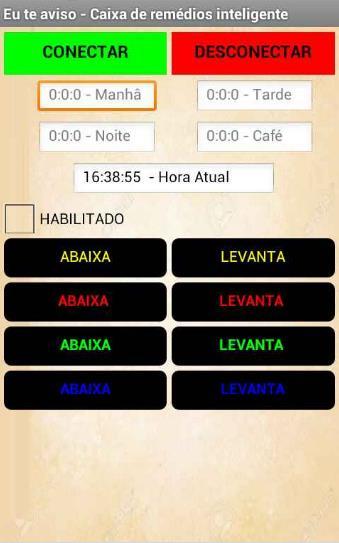 necessário marcar os horários em que o usuário efetivamente toma as medicações.