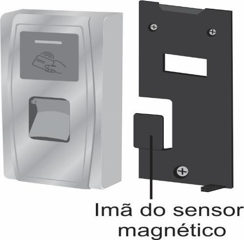 3. Encaixe o suporte novamente, fazendo que o sensor magnético fique fechado e ligue o dispositivo; (veja a imagem abaixo que mostra onde fica o sensor magnético no equipamento) 4.