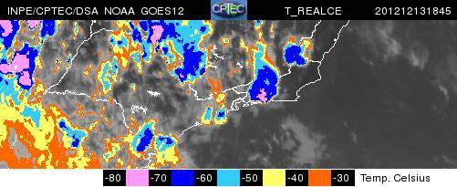 A ausência de características marcantes na atmosfera em escala sinótica sugerem que processos em escala menor, provavelmente em meso-escala, tiveram grande contribuição para o desenvolvimento da