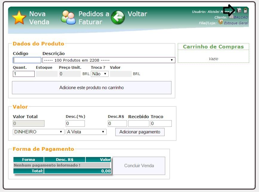 I - Visualizando o Fechamento direto no PDV. Passo 1.