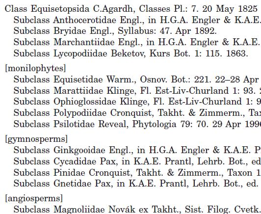 Classificação das Embriófitas