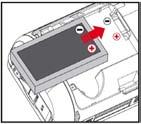Observe que os contatos metálicos da bateria devem ficar alinhados os contatos no compartimento. 3 Reinstale a tampa.