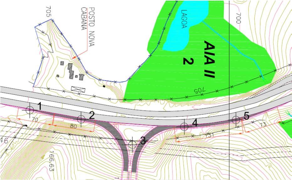 11 5.2.2 PLANO DE SONDAGEM Os estudos do subleito foram desenvolvidos procedendo se à investigação de campo, com coleta de 5 (cinco) amostras, conforme posicionamento demonstrado na Figura 2.