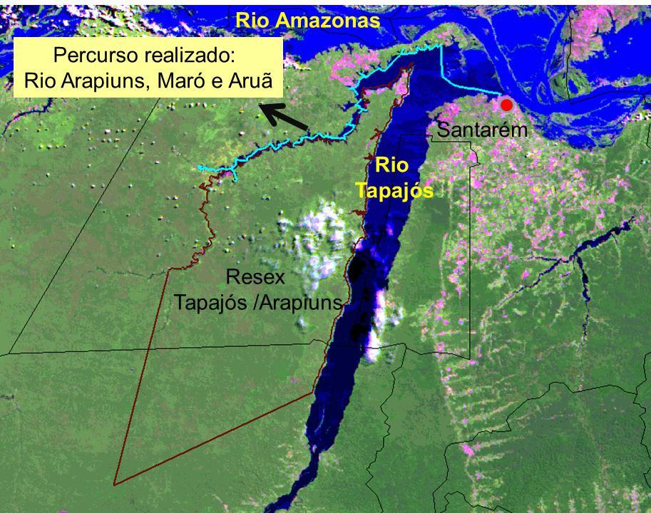 5 Resultados A seguir apresenta-se uma descrição preliminar das atividades e dos principais resultados obtidos durante a missão de campo que percorreu aproximadamente 300 km (Figura 5.1).