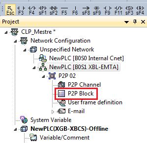 10 6- Click 2 vezes em P2P Block: 7- Agora iremos configurar todos os endereços de LEITURA do CLP Mestre: Ch /