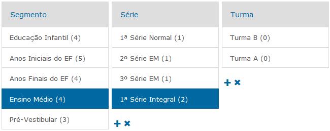 27/ 76 Pronto, as novas turmas foram adicionadas: Para