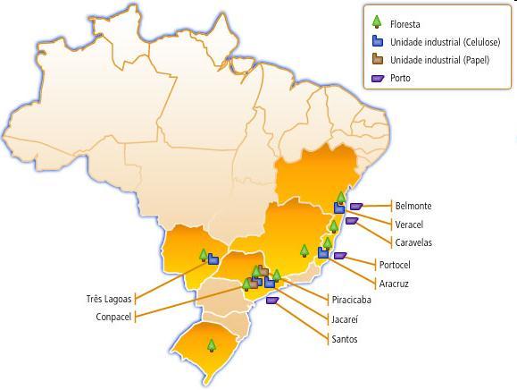 Fibria Operações integradas 14,5 mil funcionários (próprios e terceiros