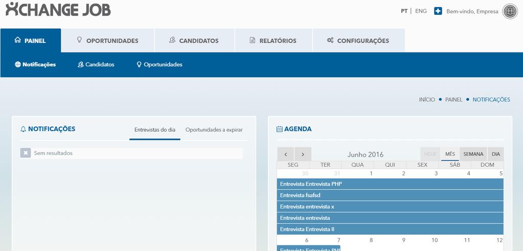 2. FUNCIONALIDADES Duas das principais áreas deste portal são exclusivas a utilizadores registados (área de candidato e área de empresa).