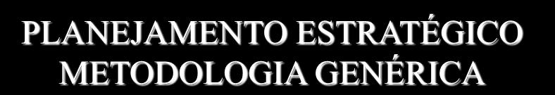 PLANEJAMENTO ESTRATÉGICO METODOLOGIA GENÉRICA - DEFINIÇÃO DA MISSÃO - AMEAÇAS