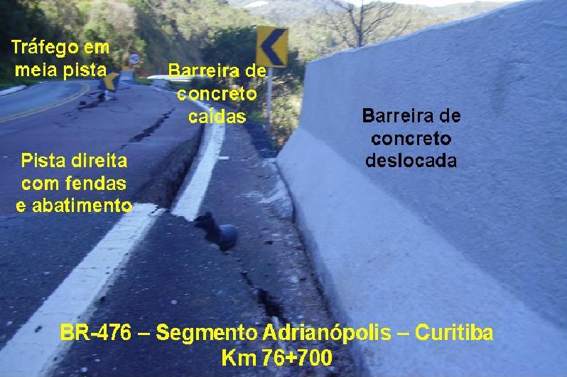 inviabilizando o tráfego (Figura 2) e também o rompimento e a queda de parte das barreiras de concreto (Figura 3). complexo apresentam pequena espessura. 3 METODOLOGIA 3.