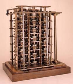 A máquina de diferenças finitas A máquina de diferenças finitas foi concebida em 1821.